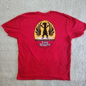 Long Doggers Men's Red Graphic T Shirt XXL Relaxed Radically Surf Dog